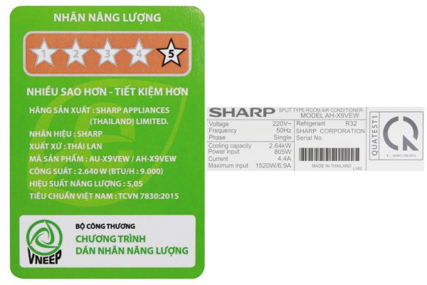 May Lanh Sharp Inverter 1 Hp Ah X9vew