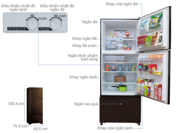 Tu Lanh Mitsubishi Electric Inverter 414 Lit Mr V50eh Brw