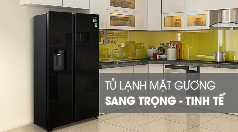 Thiết kế sang trọng và tinh tế - Tủ lạnh Samsung Inverter 617 lít RS64R53012C/SV