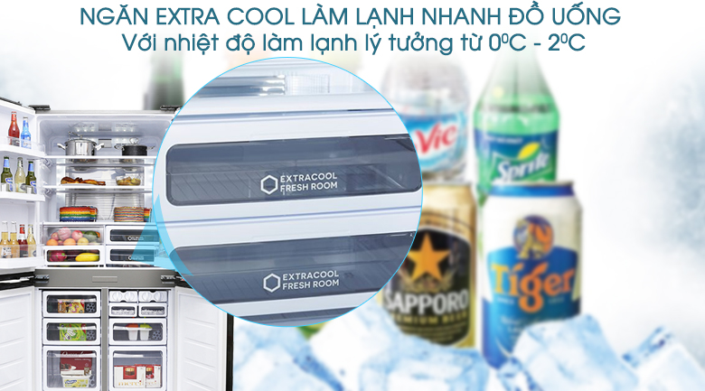 Làm lạnh nhanh  - Tủ lạnh Sharp SJ-FX680V-ST