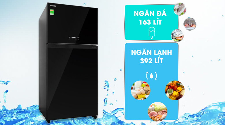 Tủ lạnh Toshiba Inverter 555 lít GR-AG58VA XK - Dung tích 555 lít, phù hợp gia đình trên 5 người