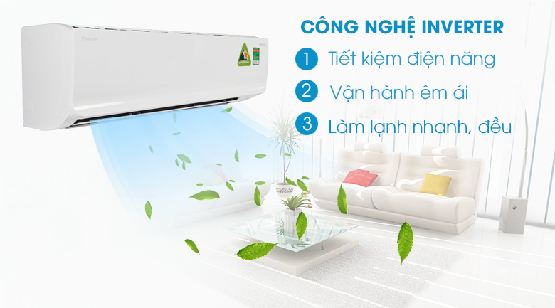 Công nghệ Inverter - Máy lạnh 2 chiều Daikin Inverter 2.0 HP FTHF50RVMV