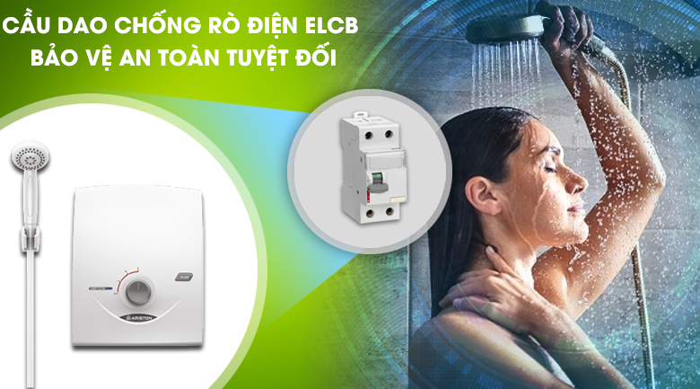 Cầu dao ELCB - Máy nước nóng Ariston SB35E-VN