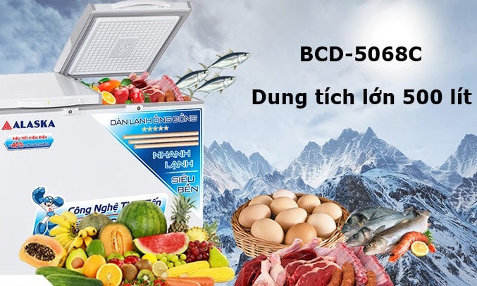 Tủ đông Alaska 500 lít BCD-5068C