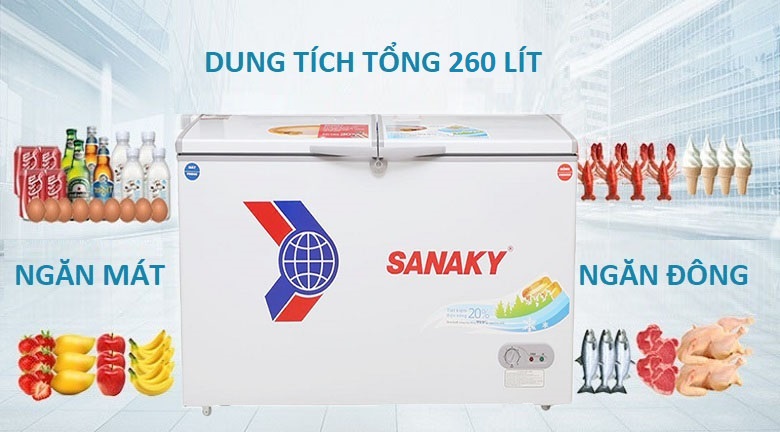 Tủ đông Sanaky 360 lít VH 3699W1