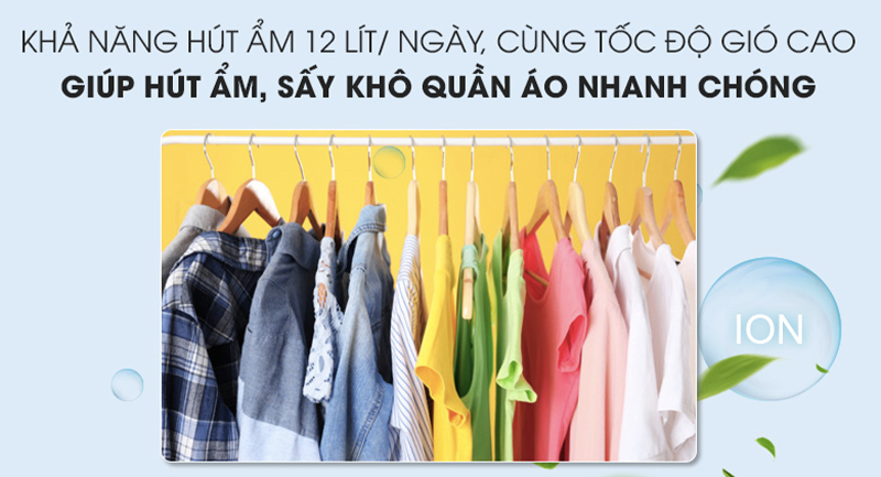 Máy lọc không khí có hút ẩm Sharp DW-D12A-W