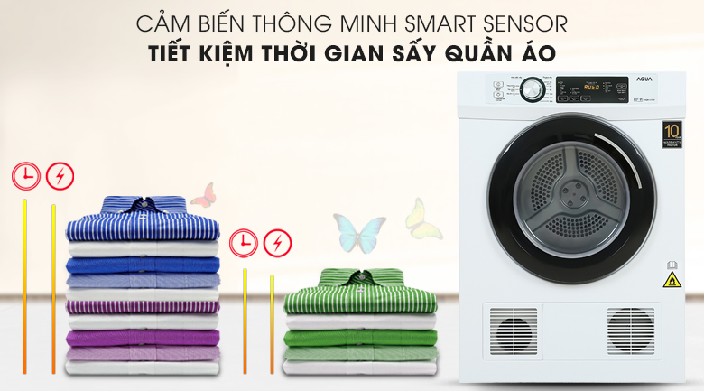 Máy sấy thông hơi Aqua 7 Kg AQH-V700FW