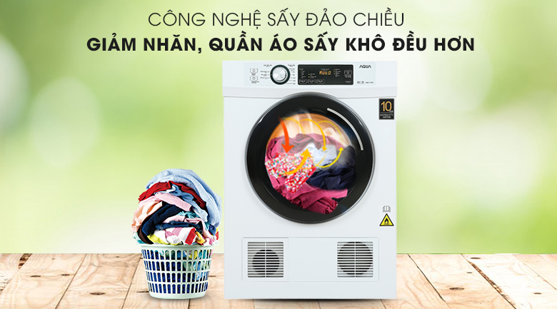 Máy sấy thông hơi Aqua 7 Kg AQH-V700FW