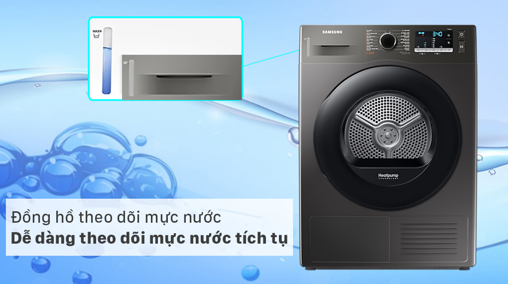 Máy sấy bơm nhiệt Samsung 9 Kg DV90TA240AX