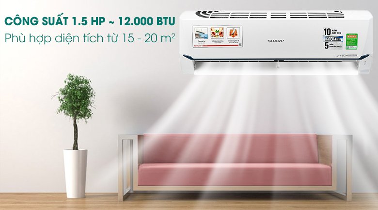 Máy điều hòa Sharp Inverter AH-X13ZW 12000Btu 1 chiều