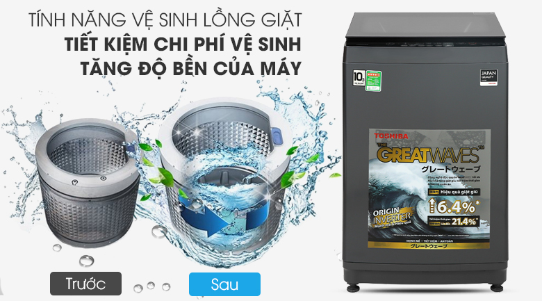 Máy giặt Toshiba 10.5 kg AW-UK1150HV(SG)