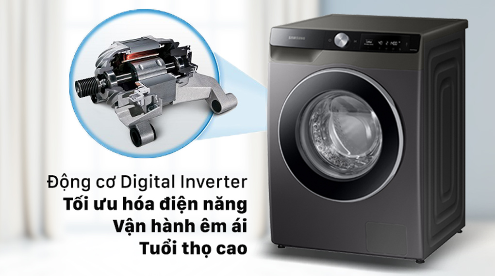 Máy Giặt Samsung Inverter 10Kg WW10T634DLX/SV Lồng Ngang