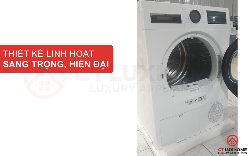 Máy sấy bơm nhiệt Bosch 9 kg WQG241000