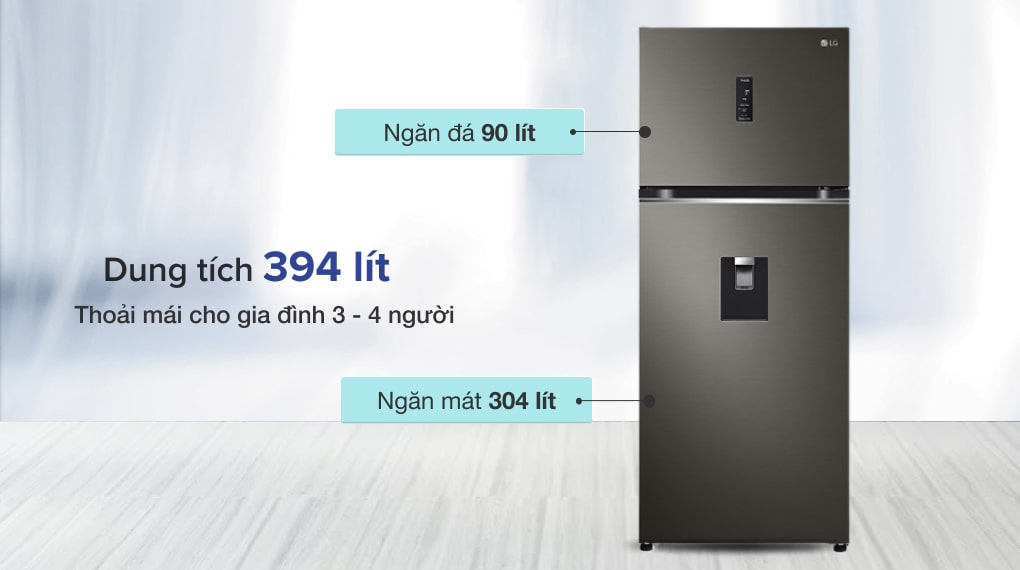 Tủ lạnh LG Inverter 394 lít GN-D392BLA