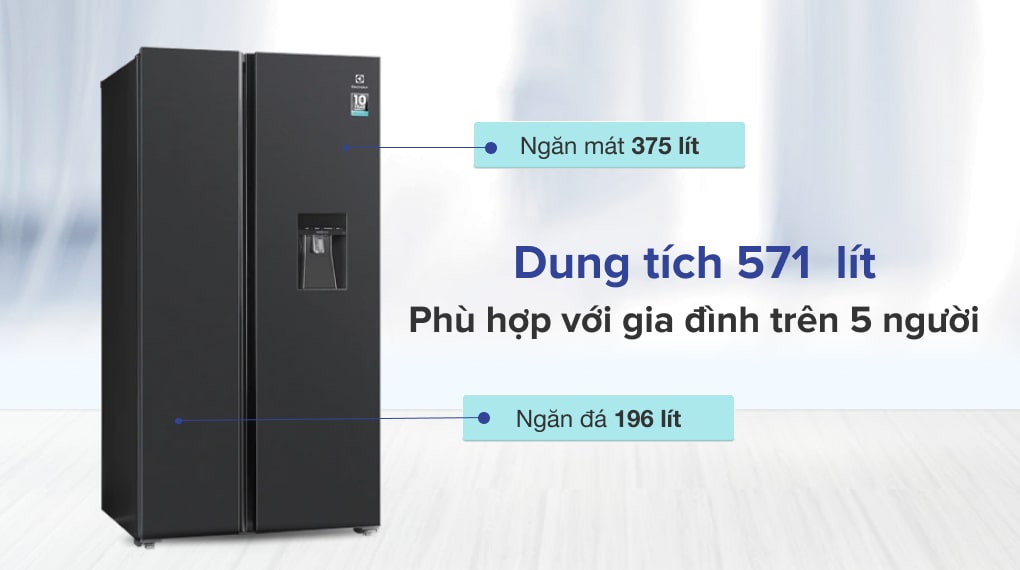 Tủ lạnh Electrolux Inverter 571 lít ESE6141A-BVN