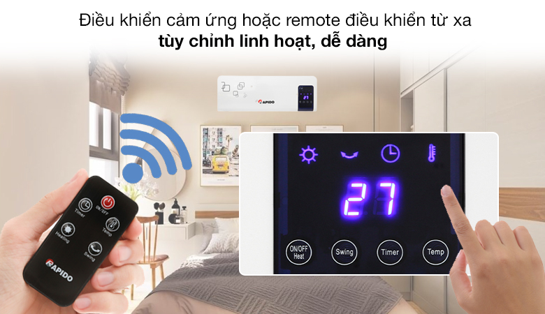 Máy sưởi gốm Rapido RCH2000-D