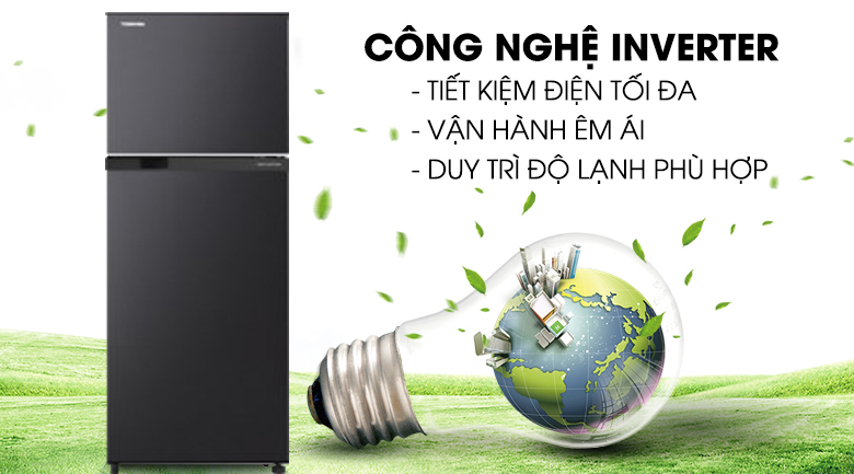 Tủ lạnh Toshiba Inverter 253 lít GR-B31VU SK