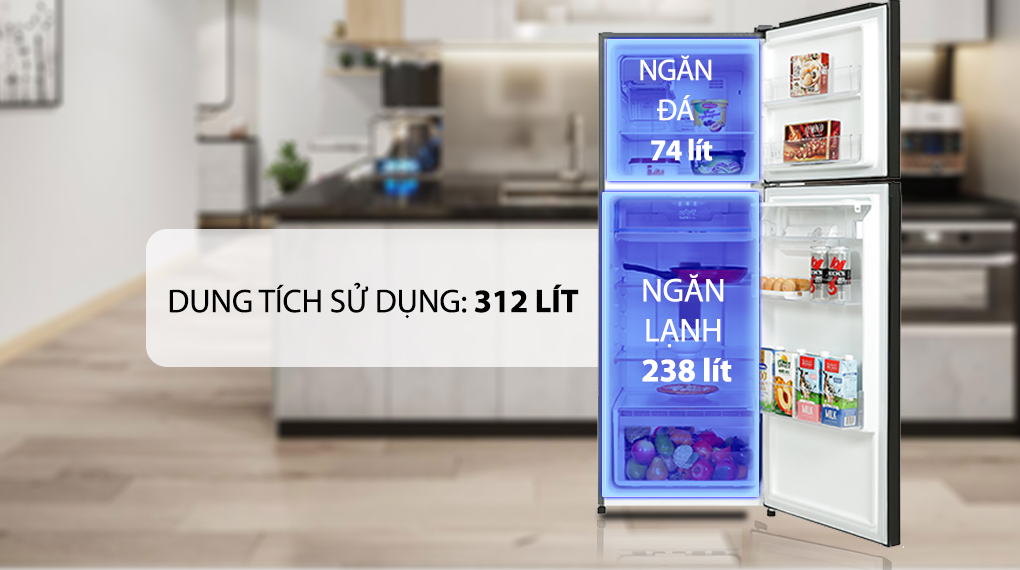 Tủ lạnh Electrolux Inverter 312 Lít ETB3460K-H