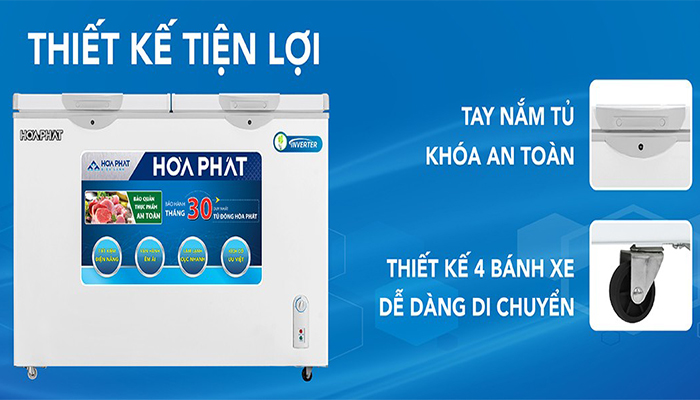 Tủ đông Hòa Phát 1 ngăn 1 cánh HCF 336S1N1