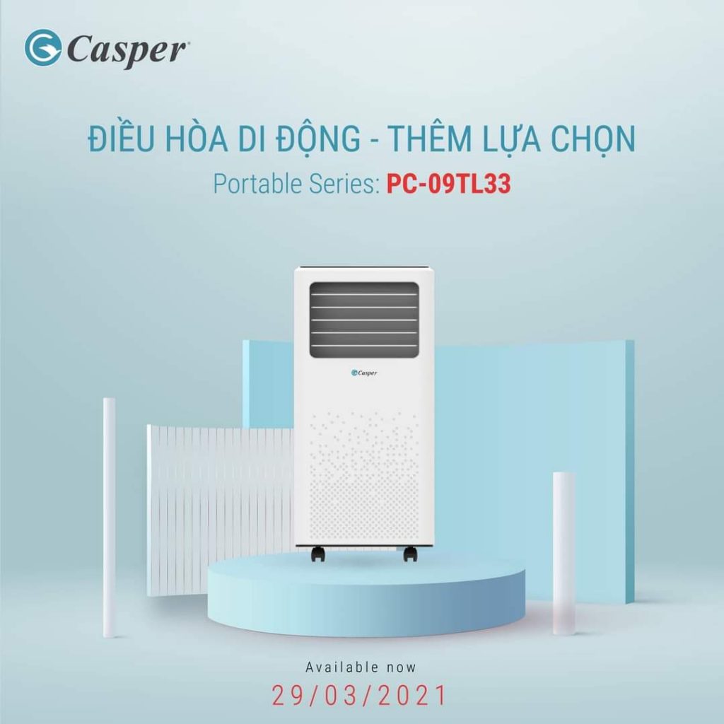 Điều hòa di động Casper 1 chiều 9000BTU PC09TL33