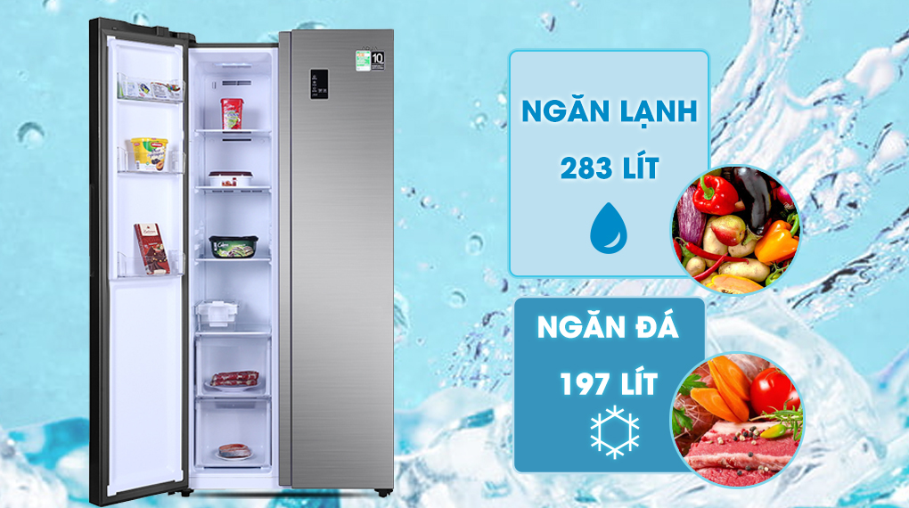 Tủ lạnh Aqua Inverter 480 lít AQR-S480XA