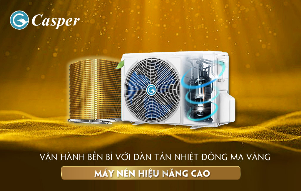 Điều hòa Casper Inverter 12000 BTU 1 chiều HC-12IA32 gas R-32