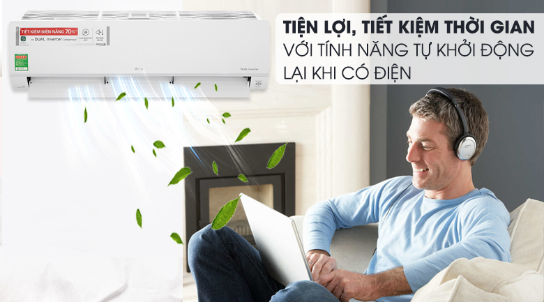 Điều hòa LG Inverter 18000 BTU 1 chiều V18API1 gas R-32