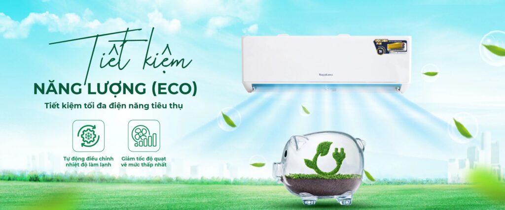 Điều hoà Nagakawa 9000 BTU 1 chiều NS-C09R2T30 gas R-32