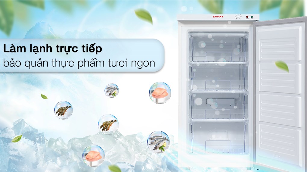 Tủ đông Sanaky inverter 4 ngăn 118 lít VH-160VD3