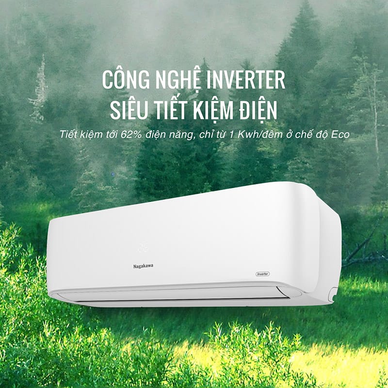 Điều hòa Nagakawa 18000 BTU 1 chiều Inverter NIS-C18R2H12 gas R-32