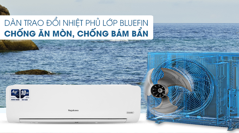 Điều hòa Nagakawa Inverter 9000 BTU 1 chiều NIS-C09R2H12 gas R-32