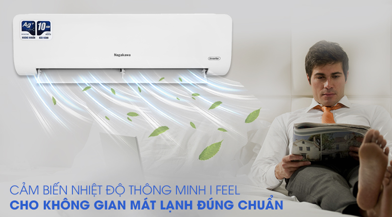 Điều hòa Nagakawa Inverter 9000 BTU 1 chiều NIS-C09R2H12 gas R-32