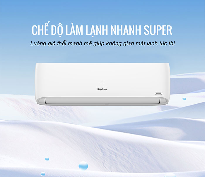 Điều hòa Nagakawa Inverter 24000 BTU 1 chiều NIS-C24R2H11 gas R-32