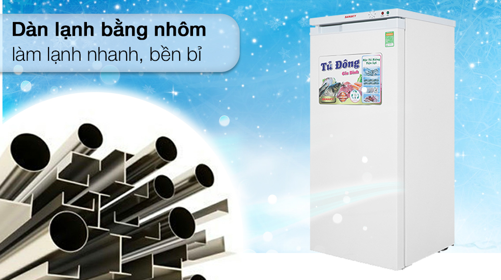 Tủ đông Sanaky 5 ngăn 150 lít VH-180VD