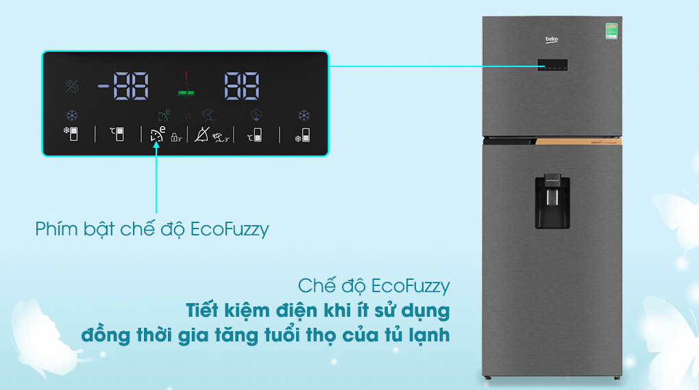 Tủ lạnh Beko Inverter 375 lít RDNT401E50VZDK