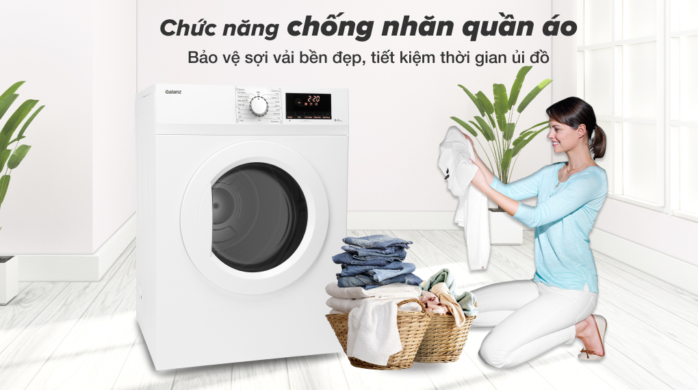 Máy sấy quần áo Galanz DV-80T5C (S/W) - 8Kg