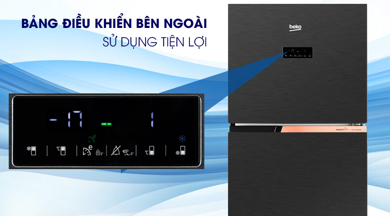 Tủ lạnh Beko Inverter 340 lít RDNT371E50VZK