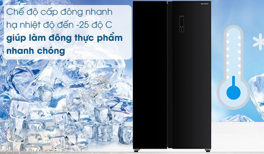 Tủ lạnh Sharp Inverter 600 lít SJ-SBXP600VG-BK